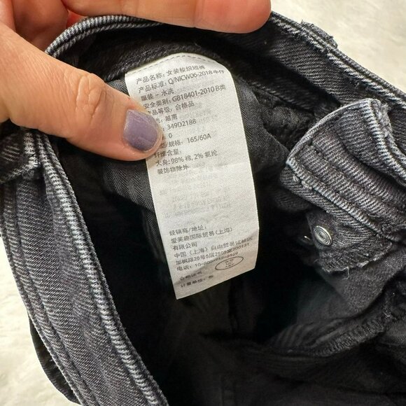 Hollister Sz 26 LOT of 2 Denim Cut-Off Shorts High Waisted Black / Med Blue - Picture 12 of 16